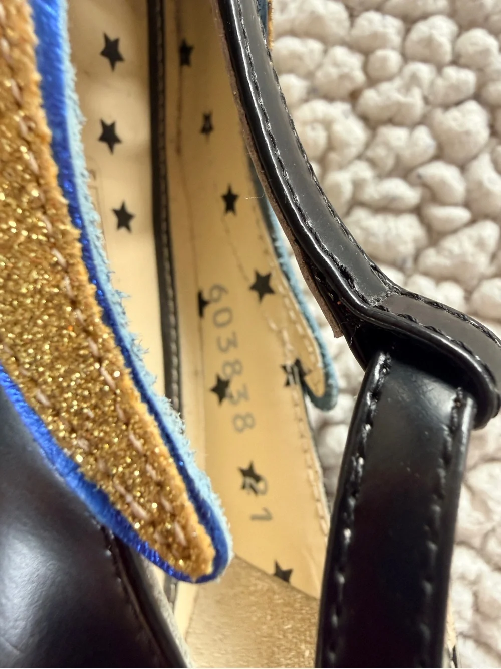 Gucci Kids Glitter Mary Jane Shoes - New - no box.